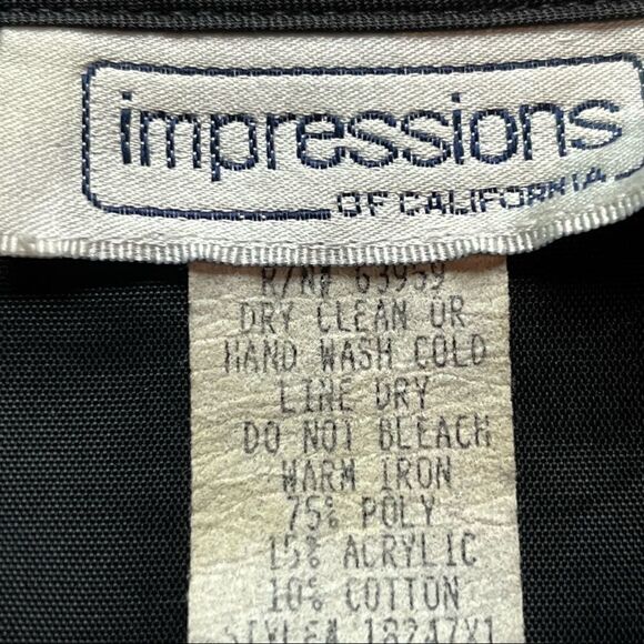 Impressions Vintage Vest Boho black/green/brown multi Medium back tie - Picture 7 of 9